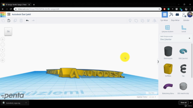 AUTODESK TINKERCAD ILE BASTAN SONA 3 BOYUTLU TASARIM – Screenshot 2