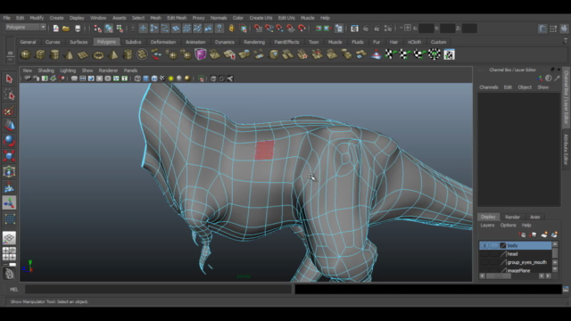 Maya UV Unwrapping a Digital Dinosaur in 2 hours - Screenshot_04