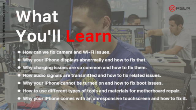 REWA iPhone Chip Level Motherboard Repair Course – Screenshot 3
