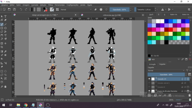 Design de personagem em pixel art - Screenshot_01