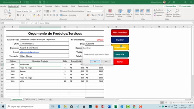 Curso Completo Excel VBA - Sistema para Gestão de Orçamento - Screenshot_01