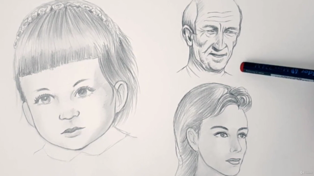 Portre Çizimi Resim Kursu | Portrait Drawing Course – Screenshot 3