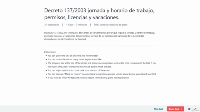 Test 300 preguntas explicadas, temario común sanidad OPE GVA – Screenshot 2