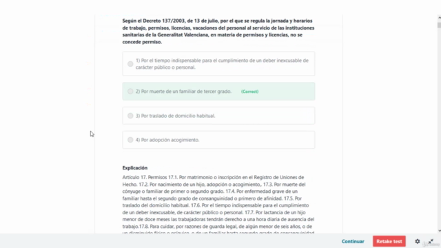 Test 300 preguntas explicadas, temario común sanidad OPE GVA – Screenshot 4