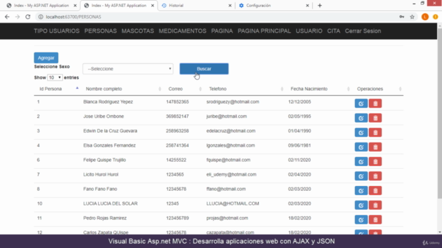 Visual Basic Asp.Net MVC - AJAX , JSON y Javascript (VB.NET) – Screenshot 1