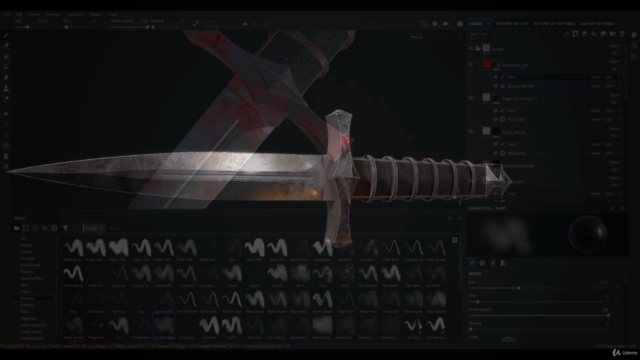 Realistic Dagger Game Asset Creation in Blender – Screenshot 4