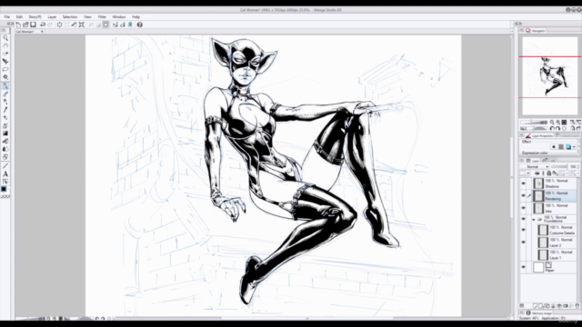 Comic Art Master Class: The Crimson Cat | Inking & Coloring – Screenshot 2