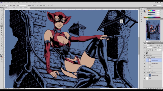 Comic Art Master Class: The Crimson Cat | Inking & Coloring – Screenshot 4
