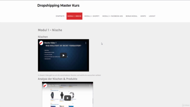 Dropshipping Master Kurs – Screenshot 1