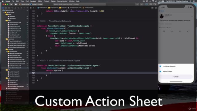 Twitter iOS Clone | Swift 5/Firebase | No Storyboards | MVVM – Screenshot 2