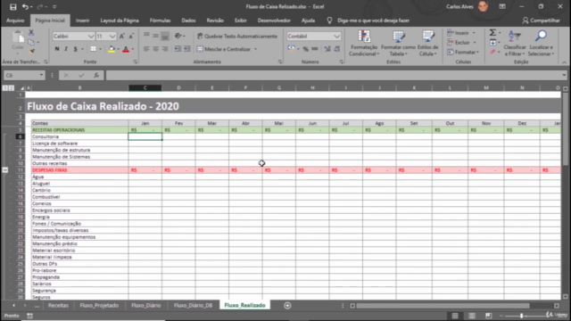 Analista de Finanças - Orçamento e Fluxo de Caixa em Excel – Screenshot 1