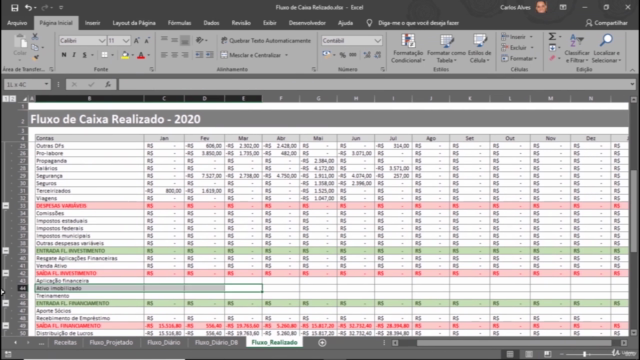 Analista de Finanças - Orçamento e Fluxo de Caixa em Excel – Screenshot 3