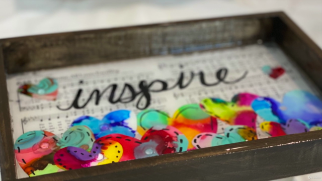 Alcohol Ink & Resin Wood Tray – Screenshot 4