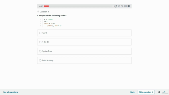 PCAP Certification-Certified Associate in Python Programming – Screenshot 3