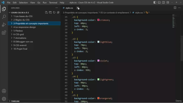 Le CSS de A à Z – Screenshot 1