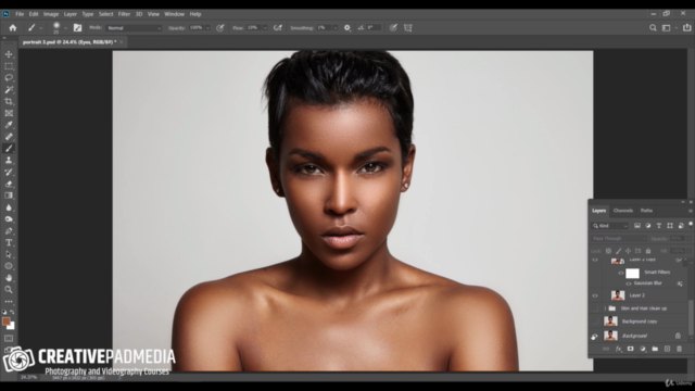 Portrait Retouching Using Adobe Photoshop – Screenshot 1