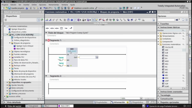 Programación de PLC Siemens en TIA PORTAL – Screenshot 4
