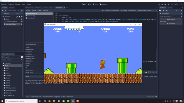 Creando Juegos en Godot 3: Super Mario Bros Completo – Screenshot 3