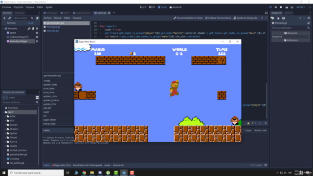 Creando Juegos en Godot 3: Super Mario Bros Completo – Screenshot 4