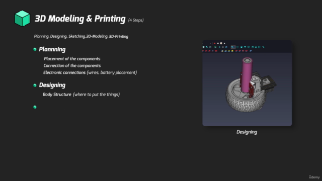 Mobile Robots from Design to 3D printing using FreeCad – Screenshot 3