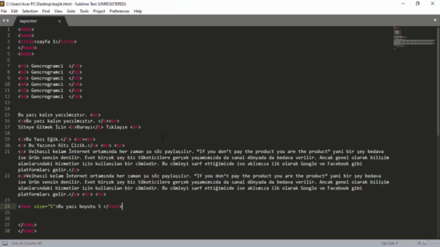 Bir Saatte HTML Öğrenmek – Screenshot 4
