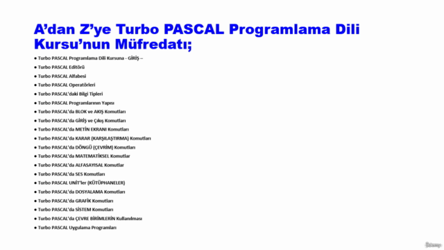 A'dan Z'ye Turbo PASCAL Programlama Dili – Screenshot 4