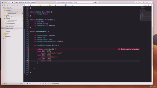 Build a RESTFul API Weather App with Alamofire & Swift 5 – Screenshot 4