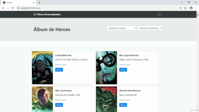 Angular: Crea páginas web con filtros desde 0 (Angular 10+) – Screenshot 1
