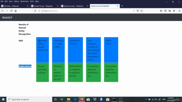 Python Django Web Development of NLP App – Screenshot 4