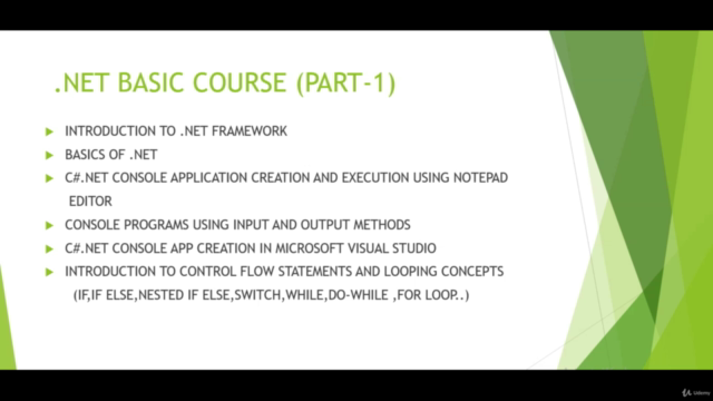 .Net Basic Course - Introduction to .net with programming – Screenshot 1