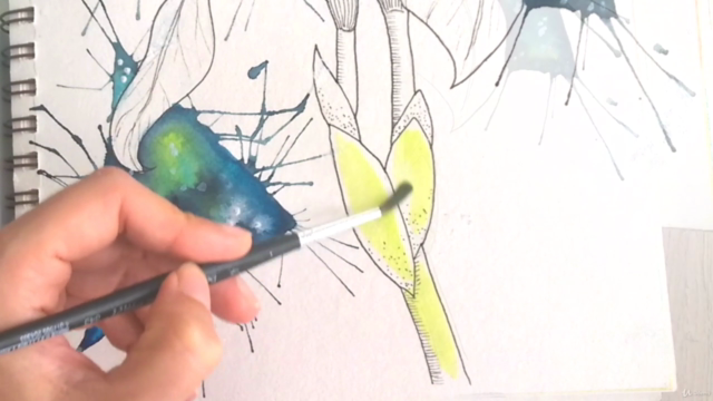 Easy Watercolor Iris Flower Painting with Galaxy Background - Screenshot_01