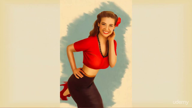 Digitally Painting Vintage Pinup Portraits from a Photograph – Screenshot 1
