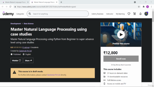 Master Natural Language Processing using case studies – Screenshot 1