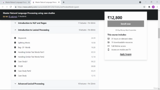 Master Natural Language Processing using case studies – Screenshot 3