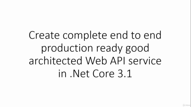 A Complete Guide to build RESTful Web API with .NET Core 3.1 – Screenshot 1