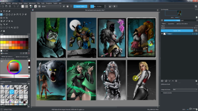 Le line art et la colorisation dans Krita – Screenshot 1