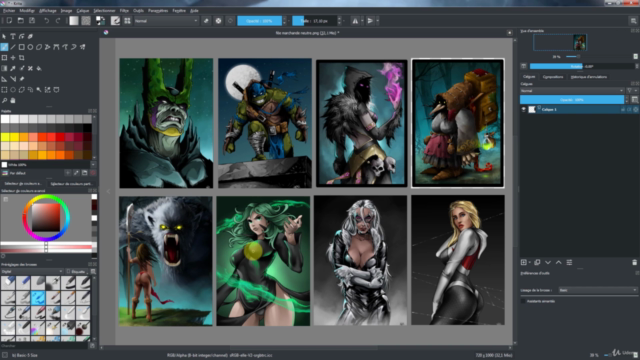 Le line art et la colorisation dans Krita – Screenshot 2