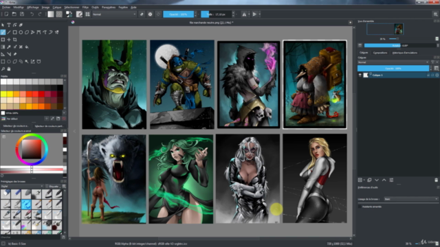 Le line art et la colorisation dans Krita – Screenshot 3