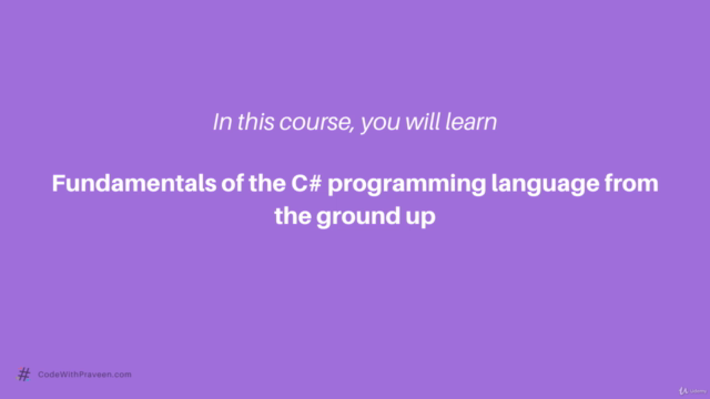 C# Basics for Absolute Beginners in C# and .NET – Screenshot 2