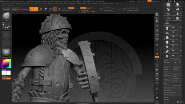 Sculpt 3D Printable Skeleton Warriors in Zbrush – Screenshot 4