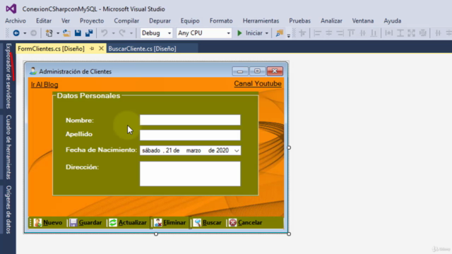 Crear CRUD en C# y MySQL – Screenshot 2