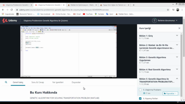 Ulaştırma Probleminin Genetik Algoritma ile Çözümü – Screenshot 2