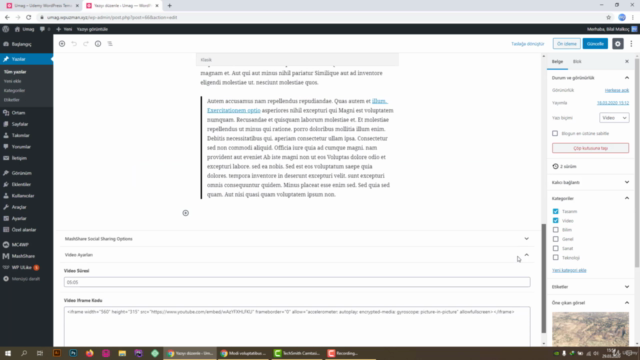 Wordpress Tema Yapımı, Yönetim Panelli, A'dan Z'ye Dev Arşiv - Screenshot_02