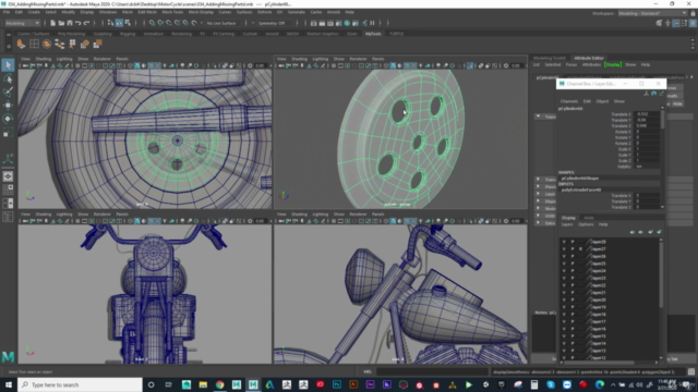 Hard Surface Vehicle 3D Modeling in Maya – Screenshot 1