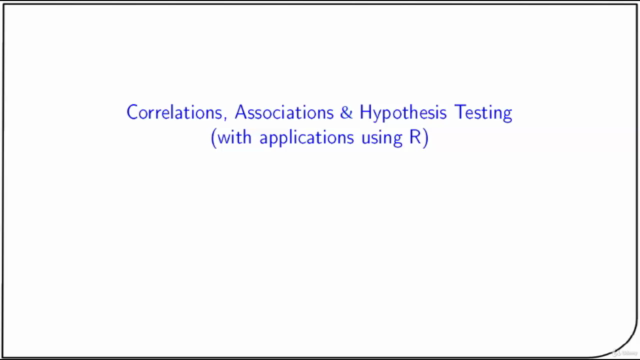 Correlations, Associations and Hypothesis Testing (with R) – Screenshot 1