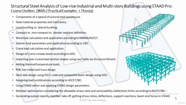 STAAD Pro - Analysis of Steel Structures: Examples & Theory – Screenshot 1