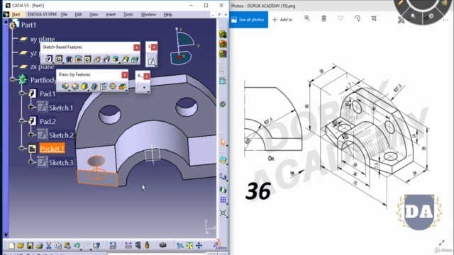 Catia 50 Adet Profesyonel 3D Çizim Alıştırması – Screenshot 3