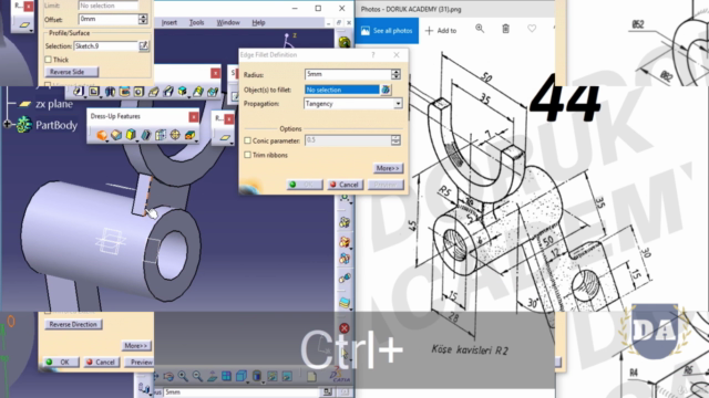 Catia 50 Adet Profesyonel 3D Çizim Alıştırması – Screenshot 4