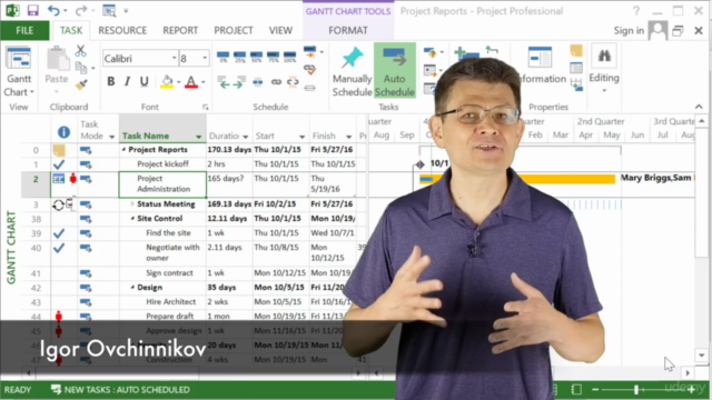 Project Management With MS Project - Scheduling Master Class – Screenshot 1
