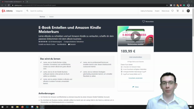 E-Book Erstellen und Amazon Kindle Meisterkurs – Screenshot 3